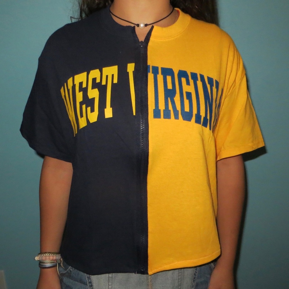 University of West Virginia Zippered tee NWOT